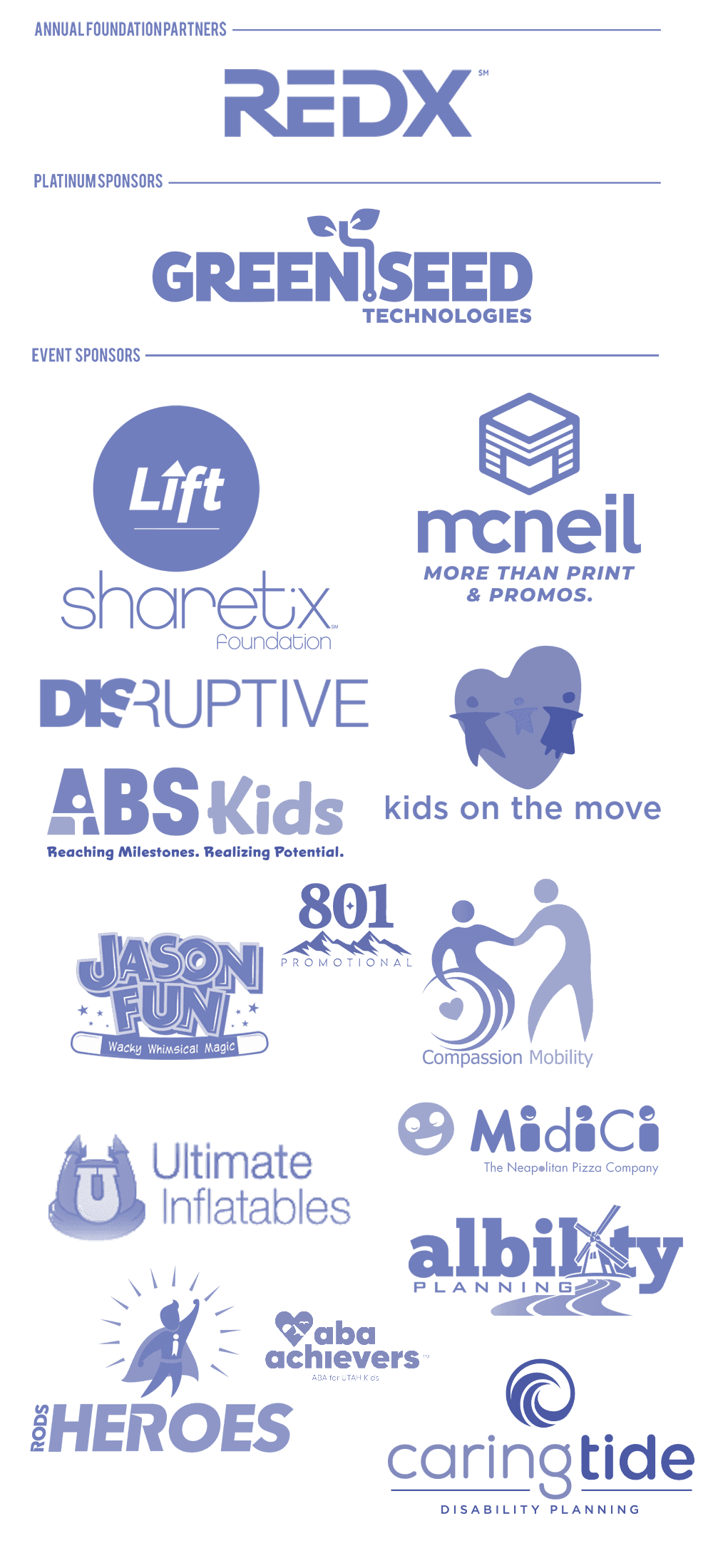 List of sponsors